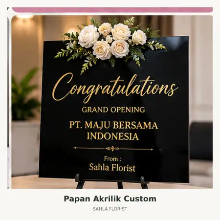 Papan Bunga Akrilik Magersari